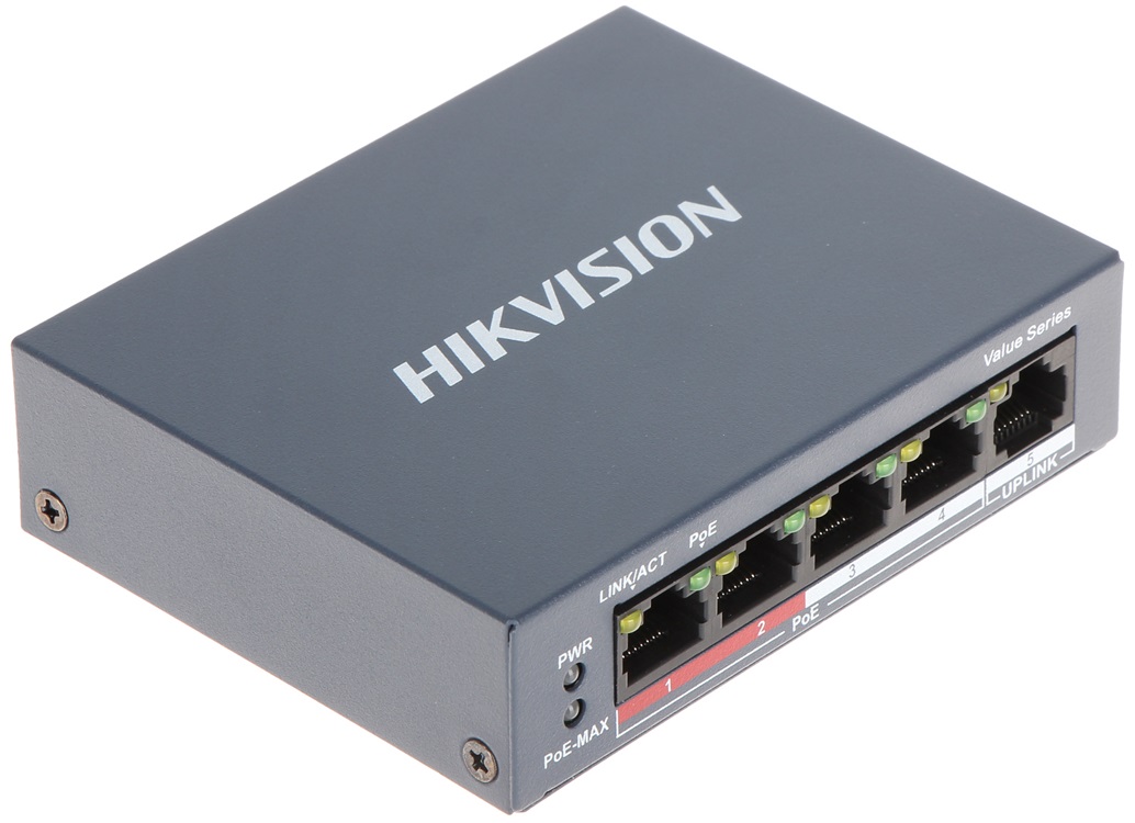 HIK VISION - Hikvision DS-3E0105P-E/M 4 PORT 230524